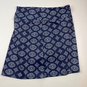 NWT Gradual Skort Womens M Navy Blue Geometric Print Athletic Tennis Golf